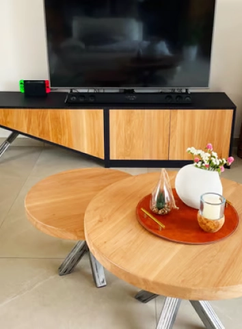 Mobilier bois-métal sur mesure à Orgères